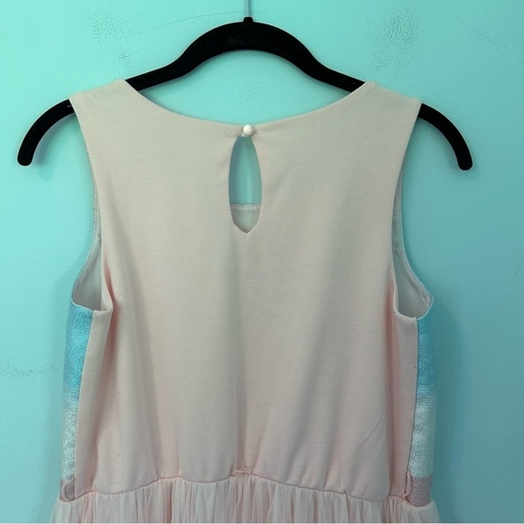 Cat & Jack Pink & Blue Glitter Flowy Sleeveless MIDI Dress Size XL - Picture 5 of 10